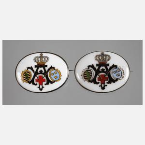 Zwei Medaillons Carolaorden des Albertvereins