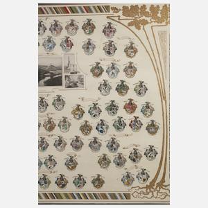 Andenkenblatt Studententreffen auf der Rudelsburg