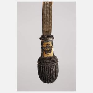 Säbel aus Adelsbesitz mit Damastklinge