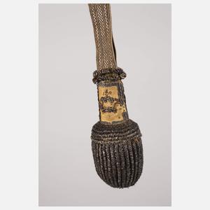 Säbel aus Adelsbesitz mit Damastklinge