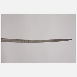 Säbel aus Adelsbesitz mit Damastklinge