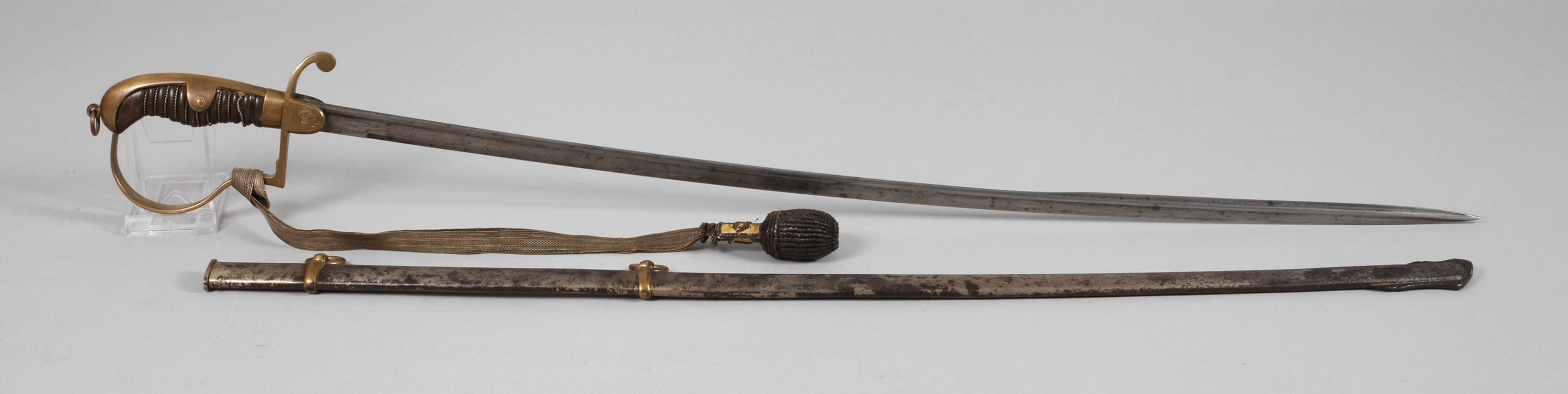 Säbel aus Adelsbesitz mit Damastklinge