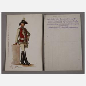 Konvolut militärische Postkarten und Sammelbilder