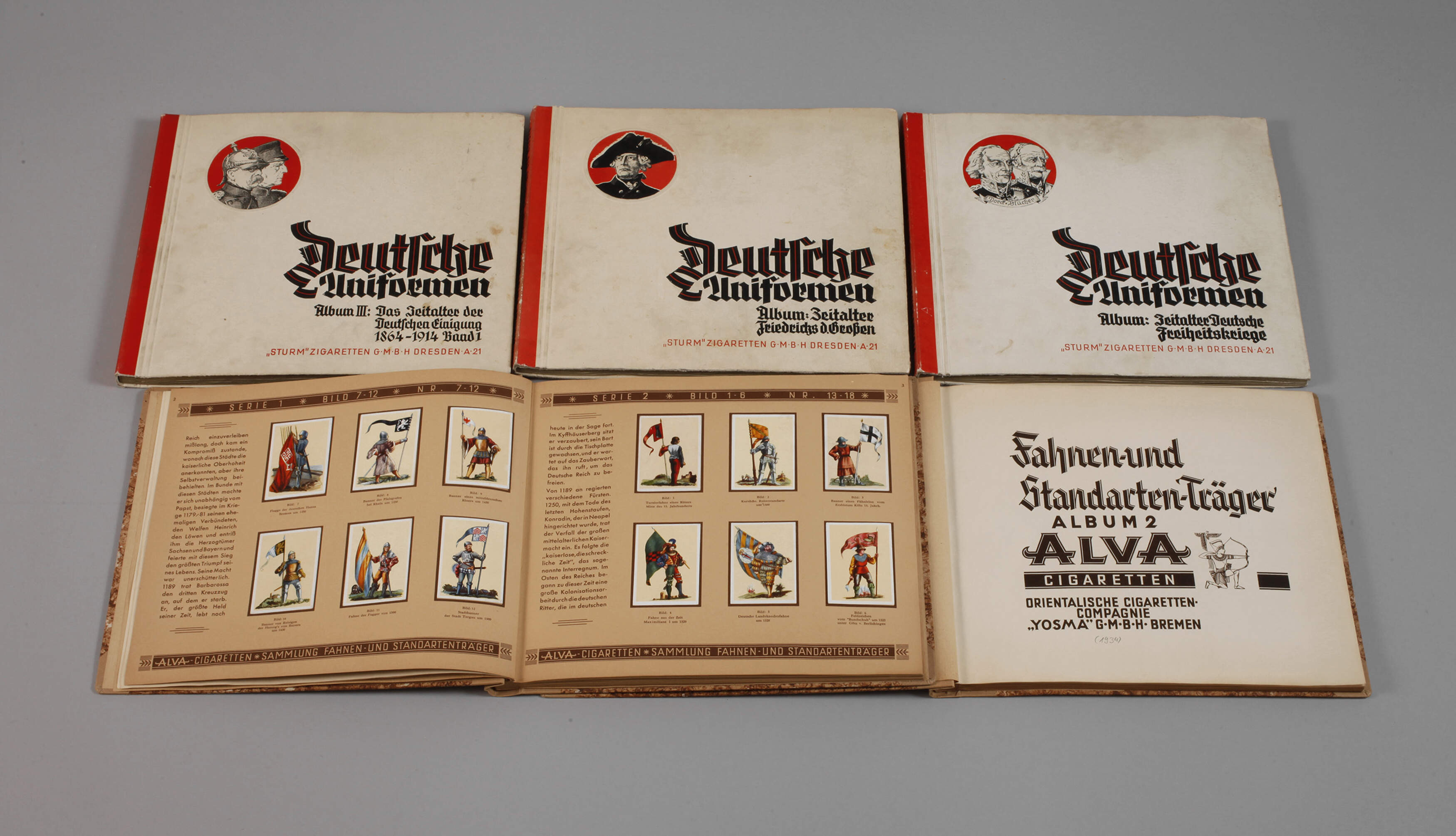 Fünf Sammelbilderalben 3. Reich