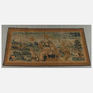 Tapisserie mit Figurenszenen in Landschaft