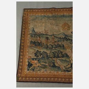 Tapisserie mit Figurenszenen in Landschaft
