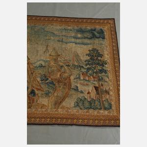 Tapisserie mit Figurenszenen in Landschaft