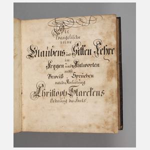 Handschrift Glaubens- und Sittenlehre 1772