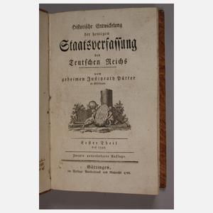 Zwei Bände Entwicklung der Staatsverfassung
