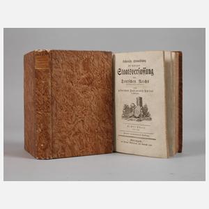 Zwei Bände Entwicklung der Staatsverfassung