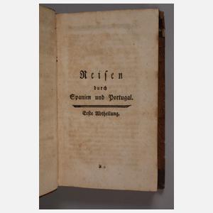 Zwei Bände Reisen durch Spanien und Portugal 1787