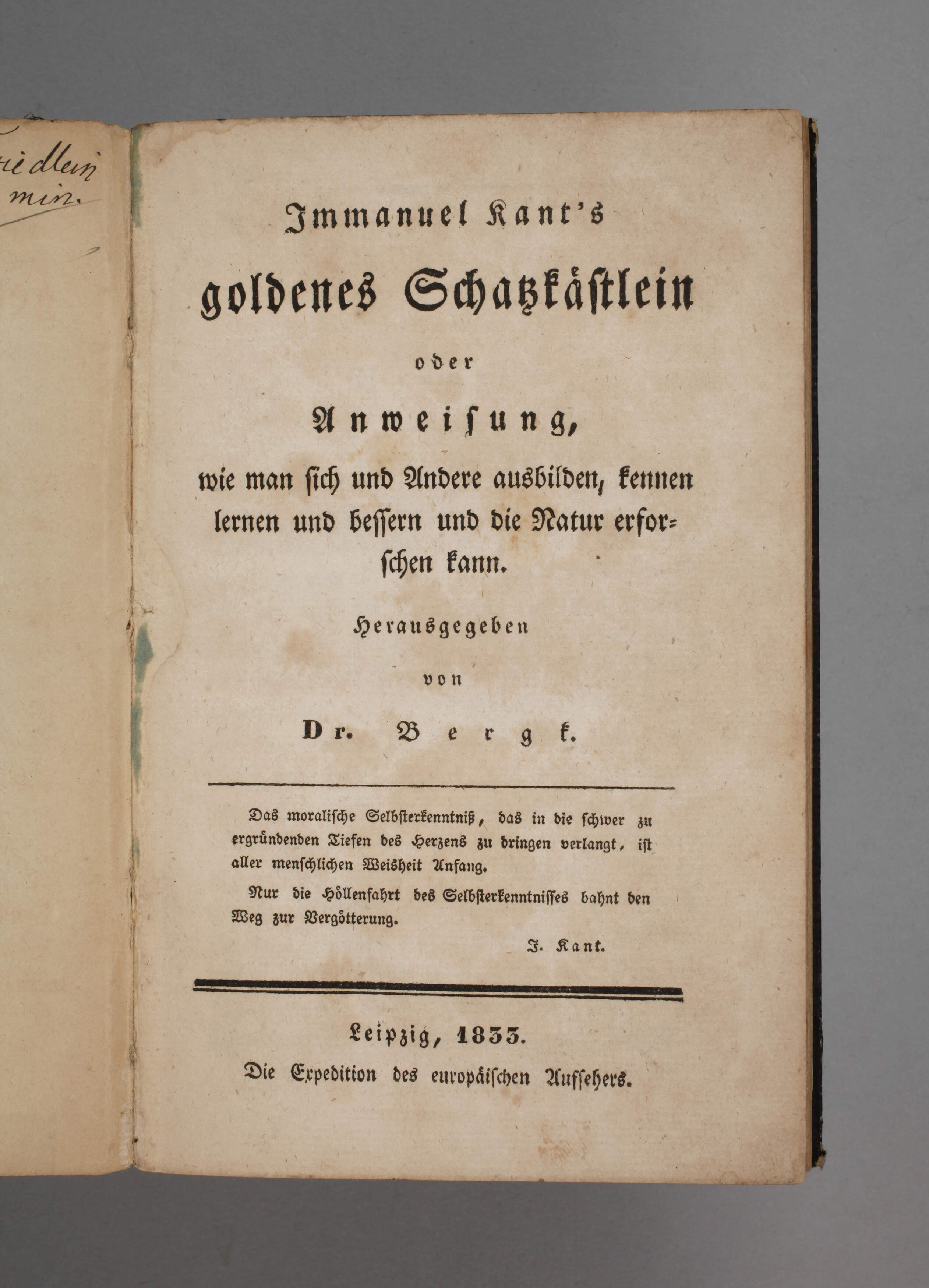 Immanuel Kant's Goldenes Schatzkästlein