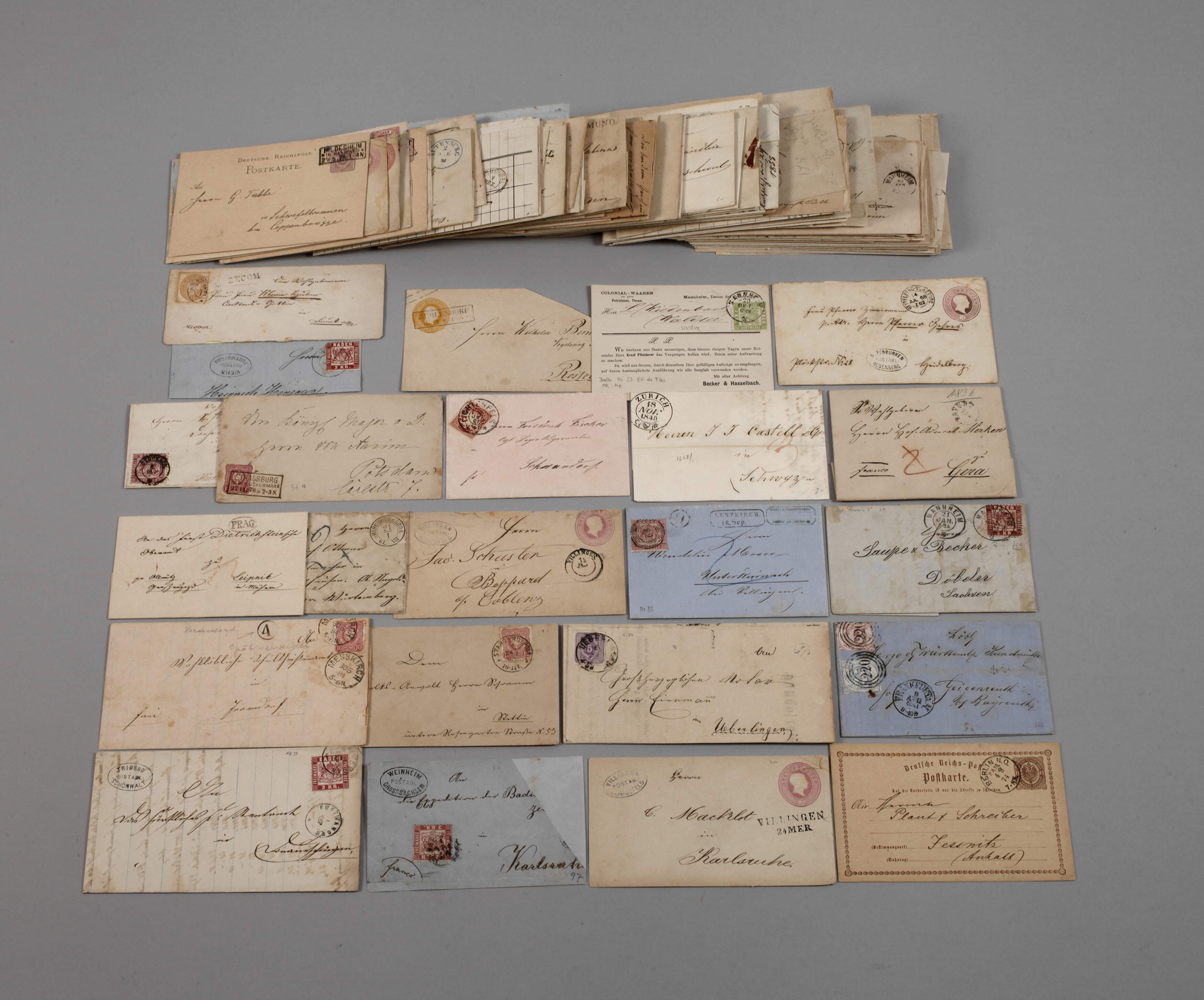 Konvolut Belege Altdeutschland