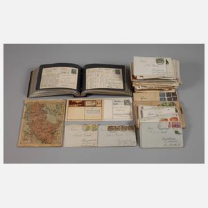 Konvolut Belege und Ganzsachen