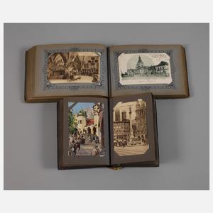 Zwei Ansichtskartenalben München