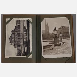 Zwei Ansichtskartenalben Dresden und Sachsen