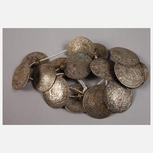 Konvolut Silbermünzknöpfe