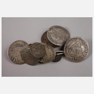 Konvolut Silbermünzknöpfe