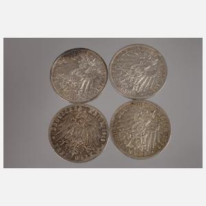 Konvolut Silbermünzen Kaiserreich