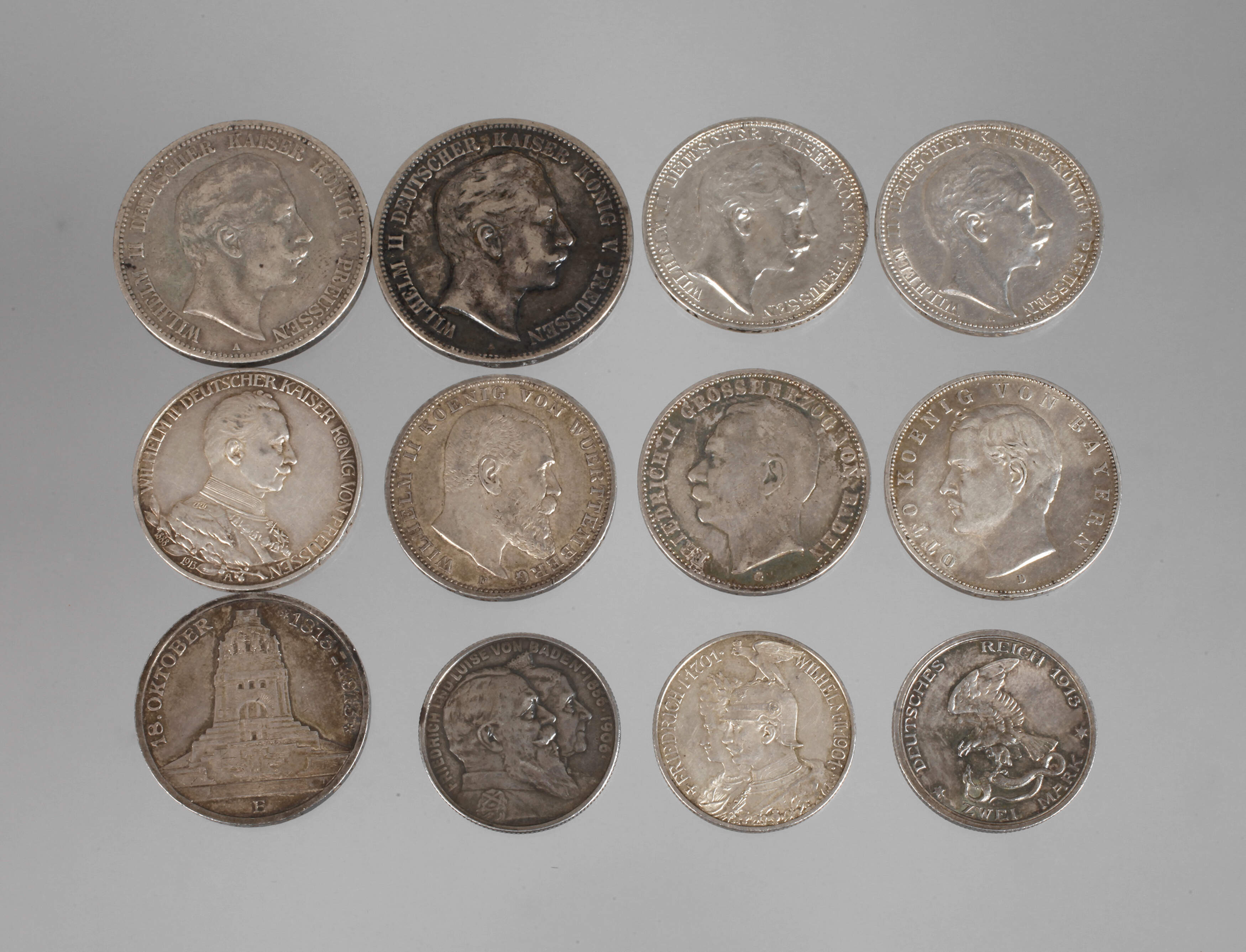 Konvolut Silbermünzen Kaiserreich