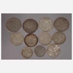 Konvolut Silbermünzen Kaiserreich