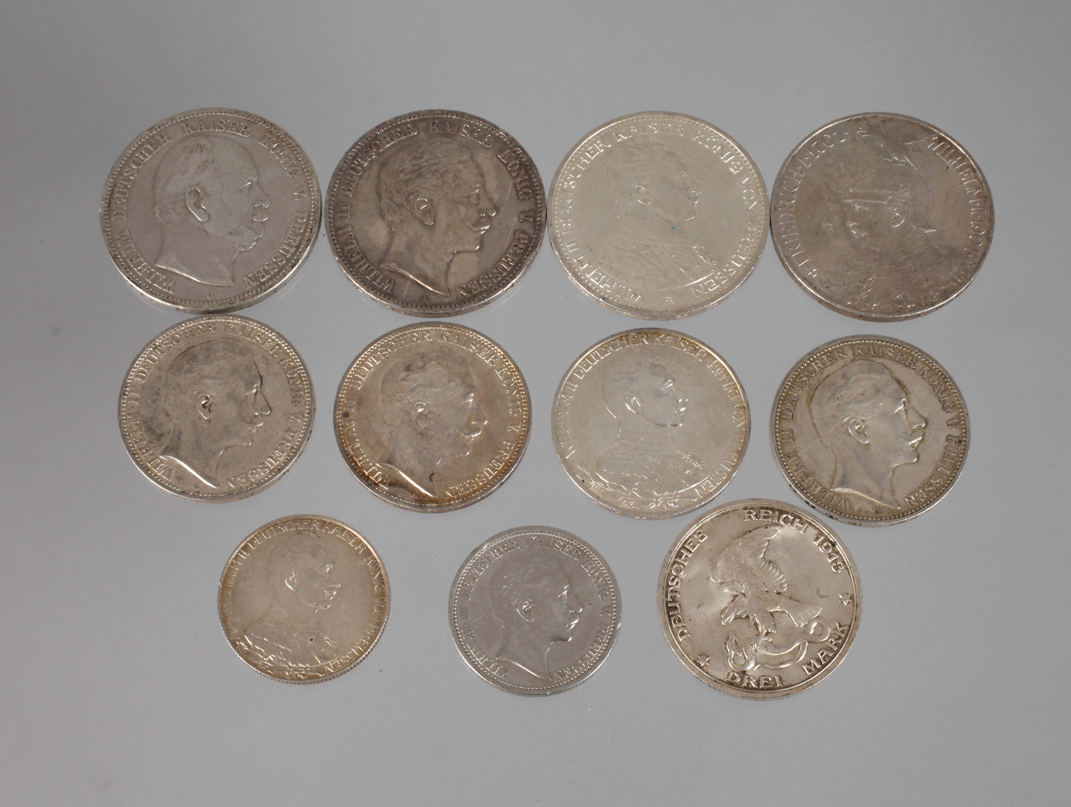 Konvolut Silbermünzen Kaiserreich