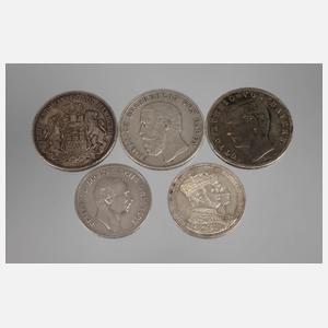 Konvolut Silbermünzen Kaiserreich