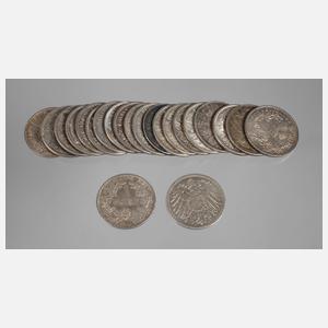 Konvolut Silbermünzen Kaiserreich