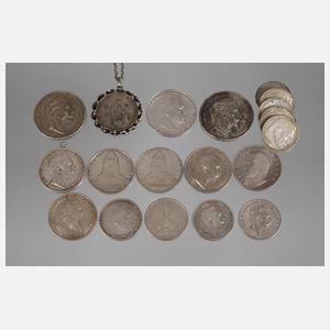 Konvolut Silbermünzen Deutsches Reich