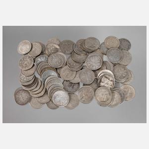 Konvolut Silbermünzen Deutsches Reich