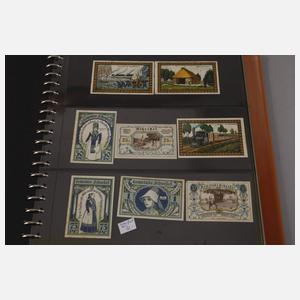 Vier Alben Notgeldscheine