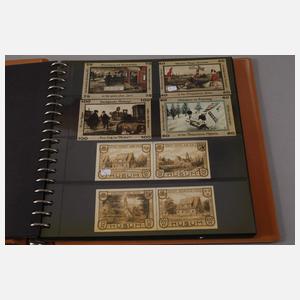 Vier Alben Notgeldscheine