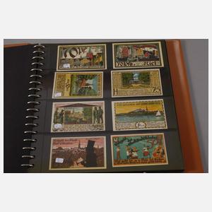 Vier Alben Notgeldscheine