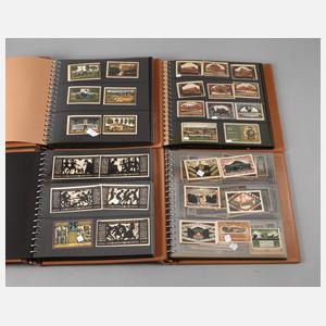 Vier Alben Notgeldscheine