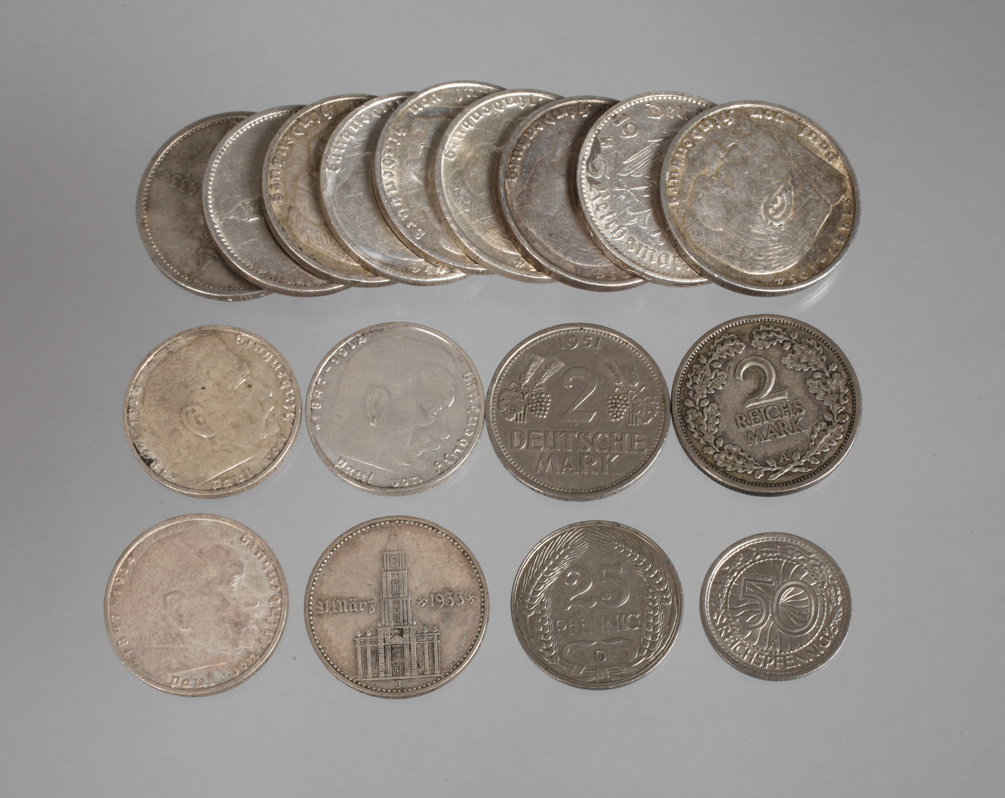 Konvolut Silbermünzen 3. Reich