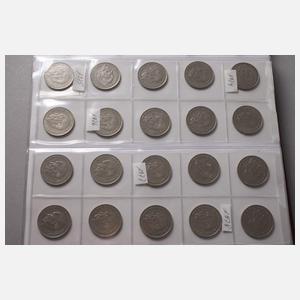 Album mit 2 Mark Kursmünzen BRD