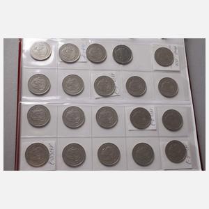 Album mit 2 Mark Kursmünzen BRD