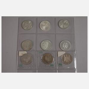 Konvolut Gedenk- und Kursmünzen BRD