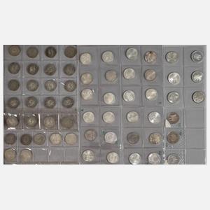 Konvolut Gedenk- und Kursmünzen BRD