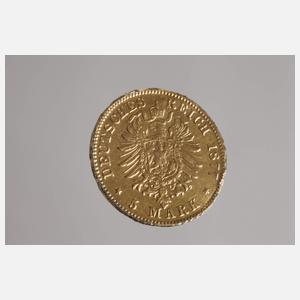 Nachprägung Fünf Goldmark Bayern