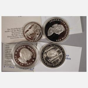 Konvolut Silbermedaillen