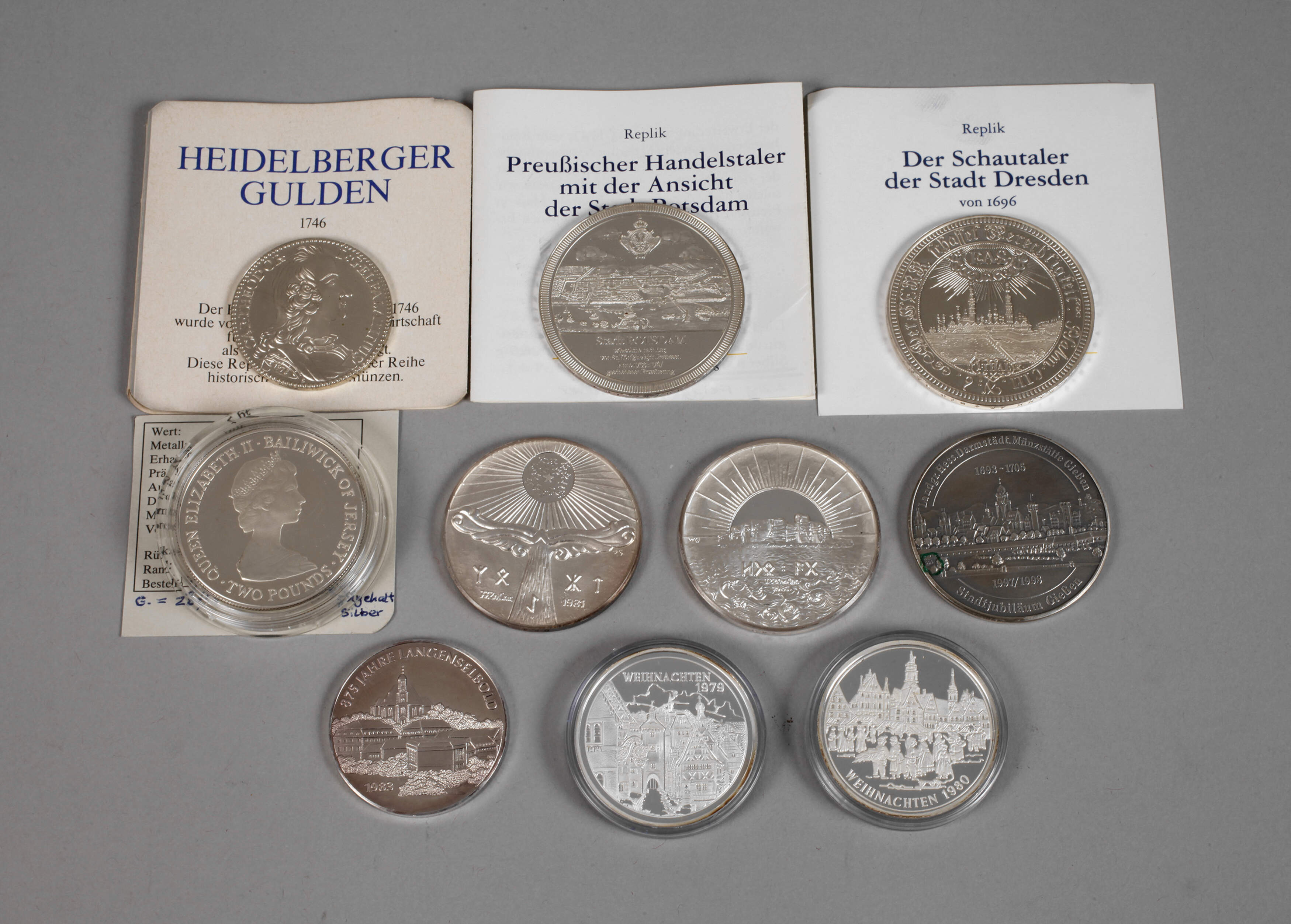 Konvolut Silbermedaillen