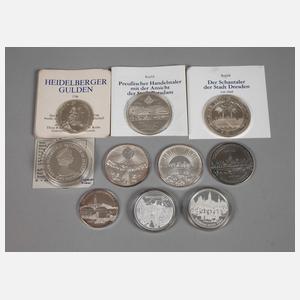 Konvolut Silbermedaillen