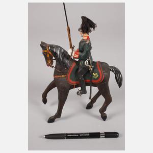 Vier Aufstellfiguren als hessische Dragoner