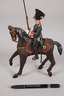 Vier Aufstellfiguren als hessische Dragoner