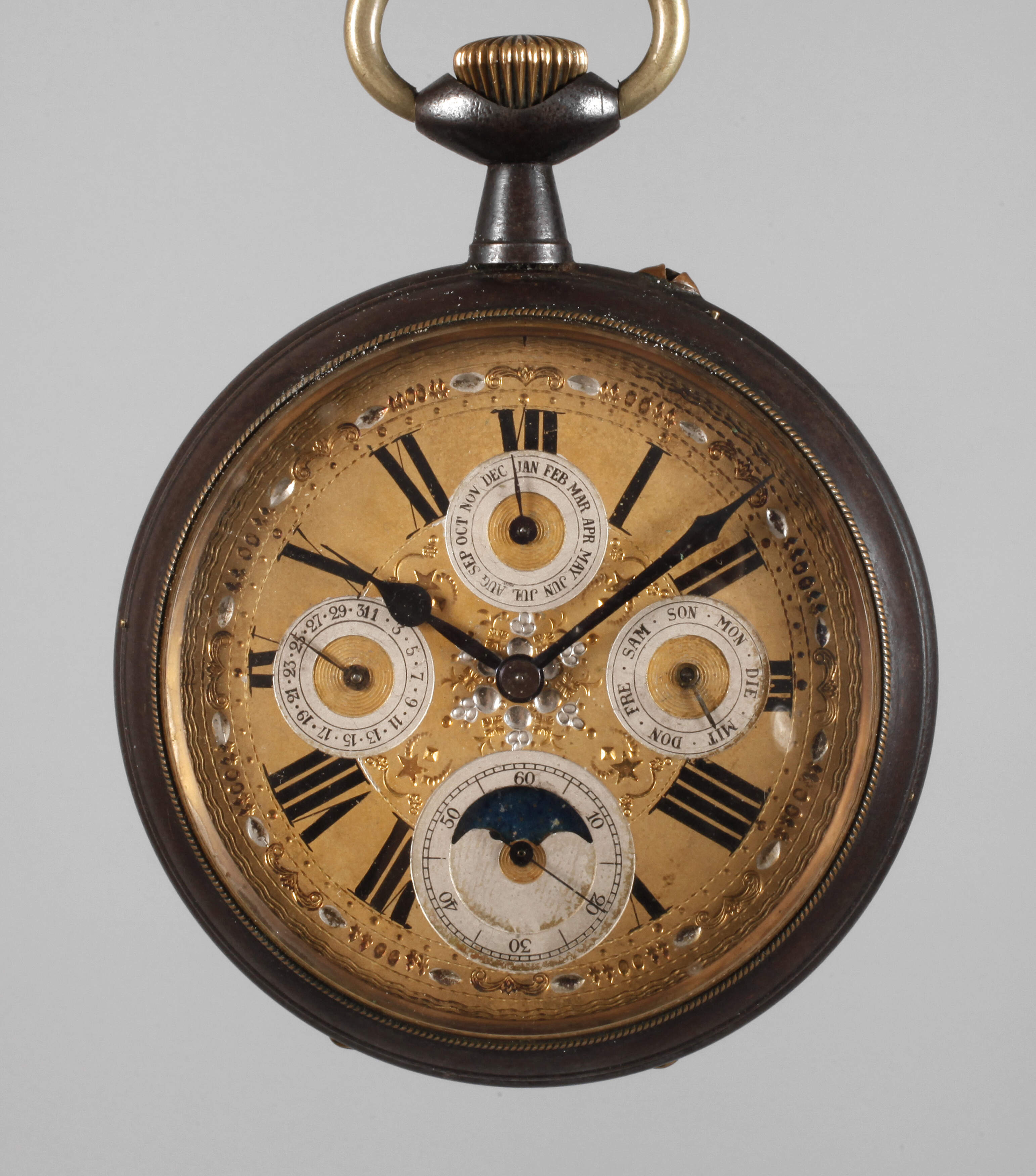 Übergroße Taschenuhr mit Vollkalender