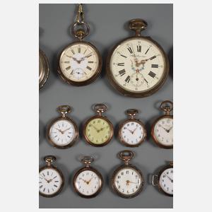 Konvolut von 22 Taschenuhren