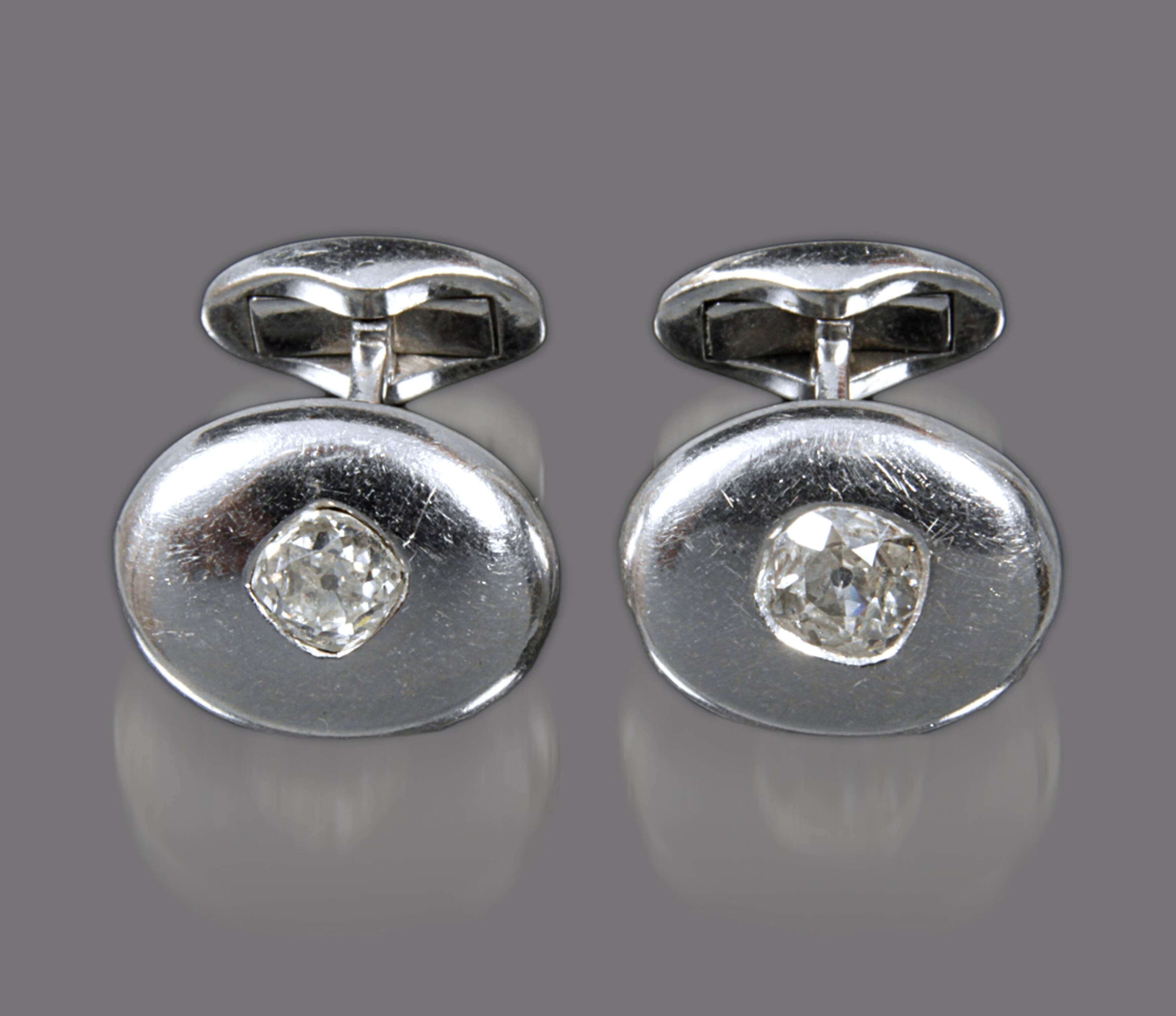 Wempe, Paar Manschettenknöpfe mit Diamanten