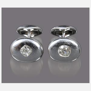 Wempe, Paar Manschettenknöpfe mit Diamanten