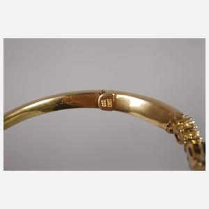 Armreif mit Brillanten und Saphiren